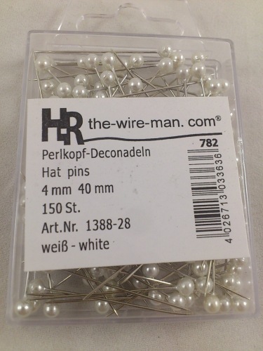 Spelden gekleurd  4 mm  150 st. wit